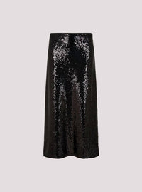 Apricot - Sequin Bias Cut Midi Skirt