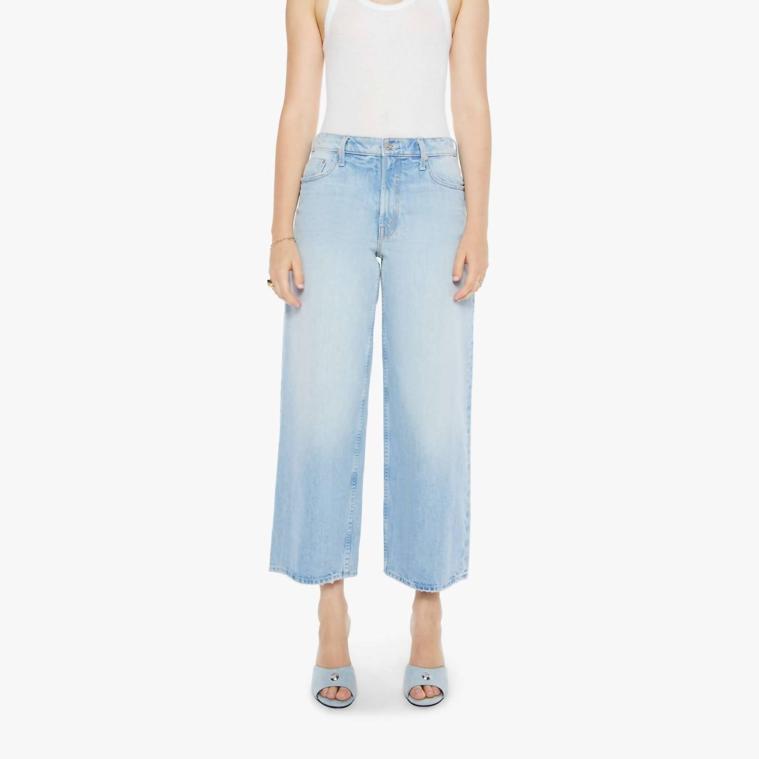 Mother - The Full Pipe Flood High Waist Barrel Leg Jeans