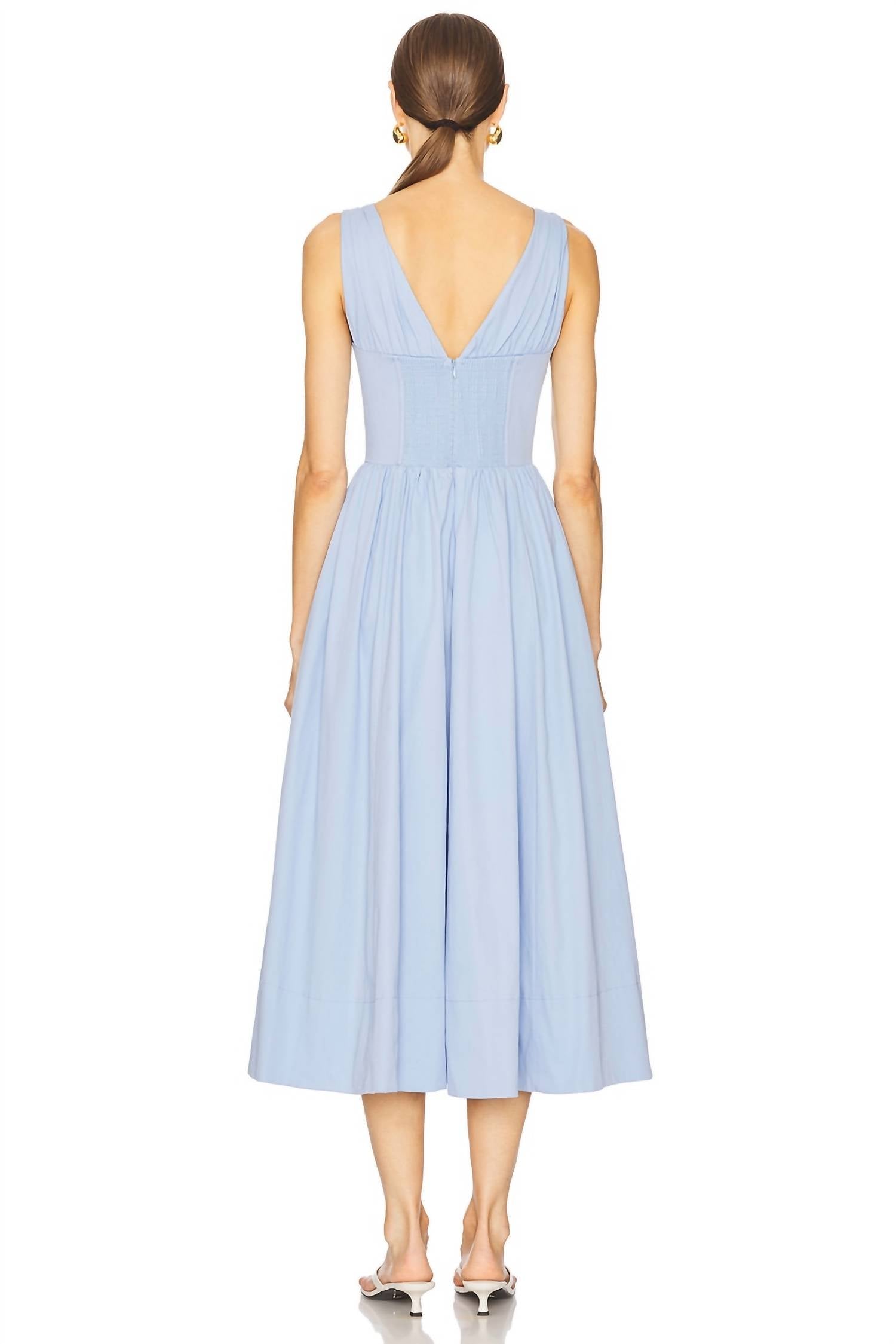 Astr - Maili Corset Poplin Midi Dress