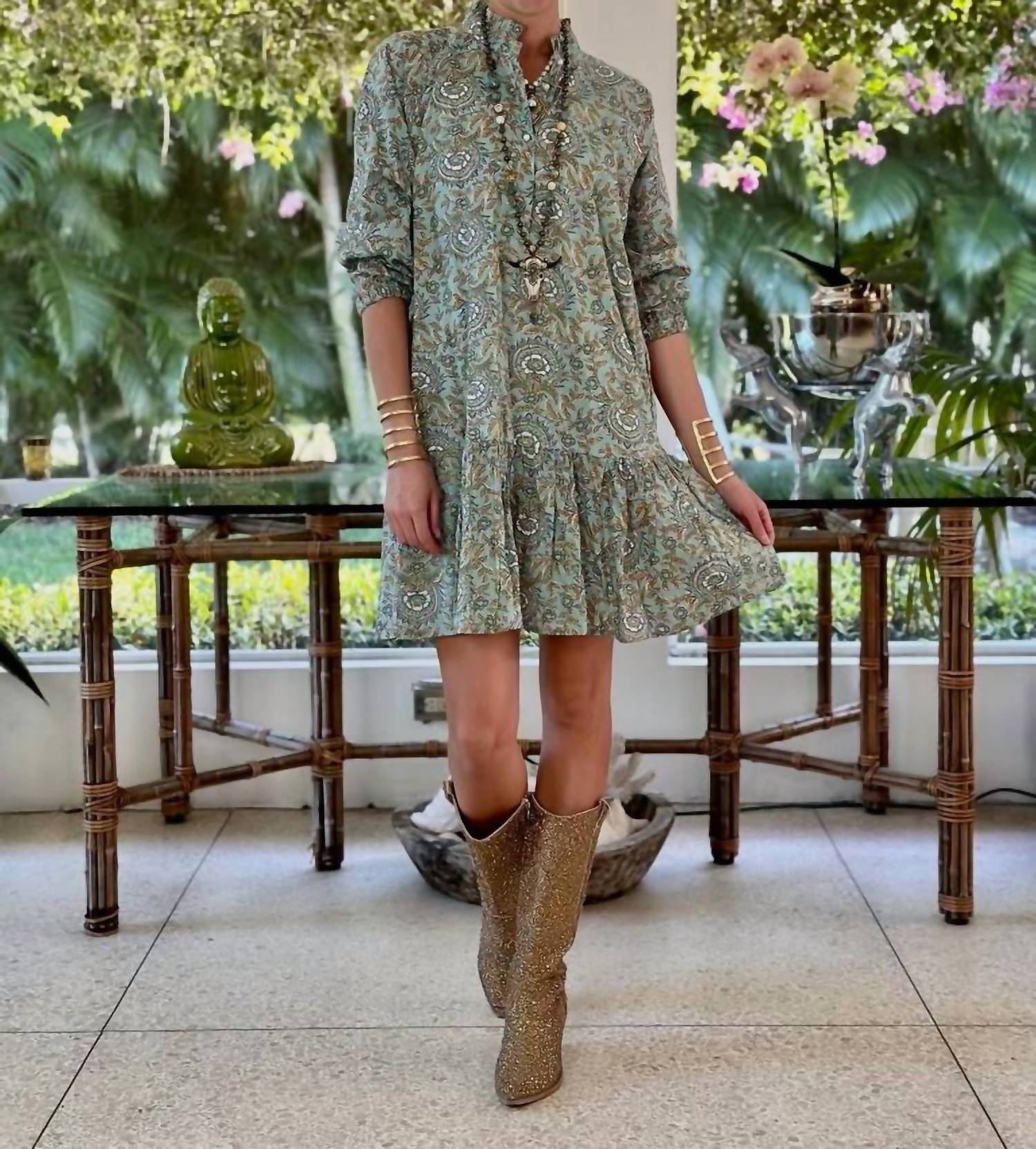 Just Darviny - Megan Button Front Mini Dress