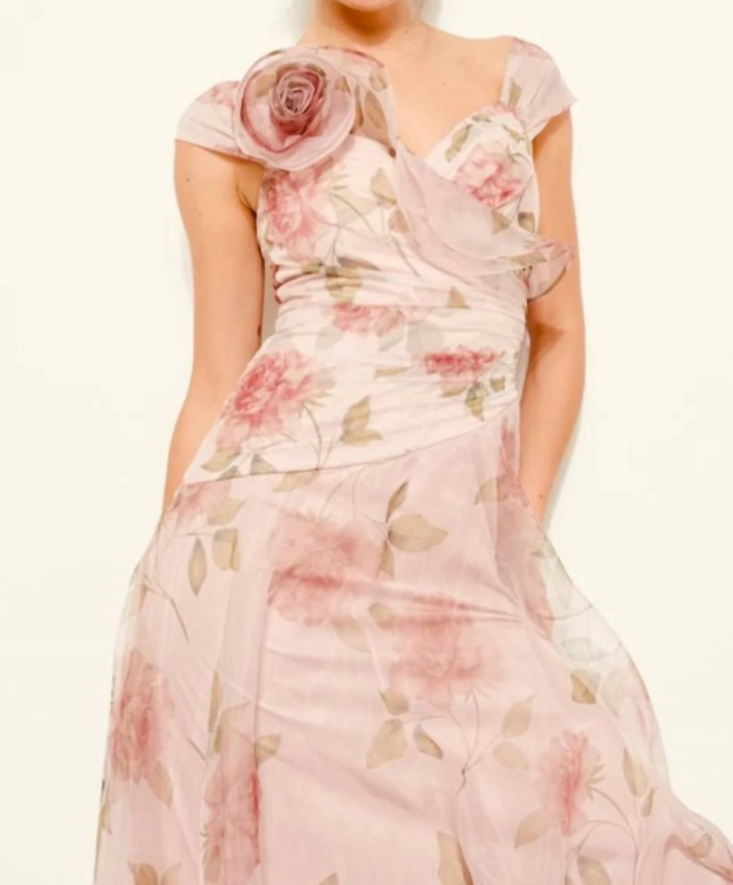 Ina Fashion - Rosette Detail Maxi Dress