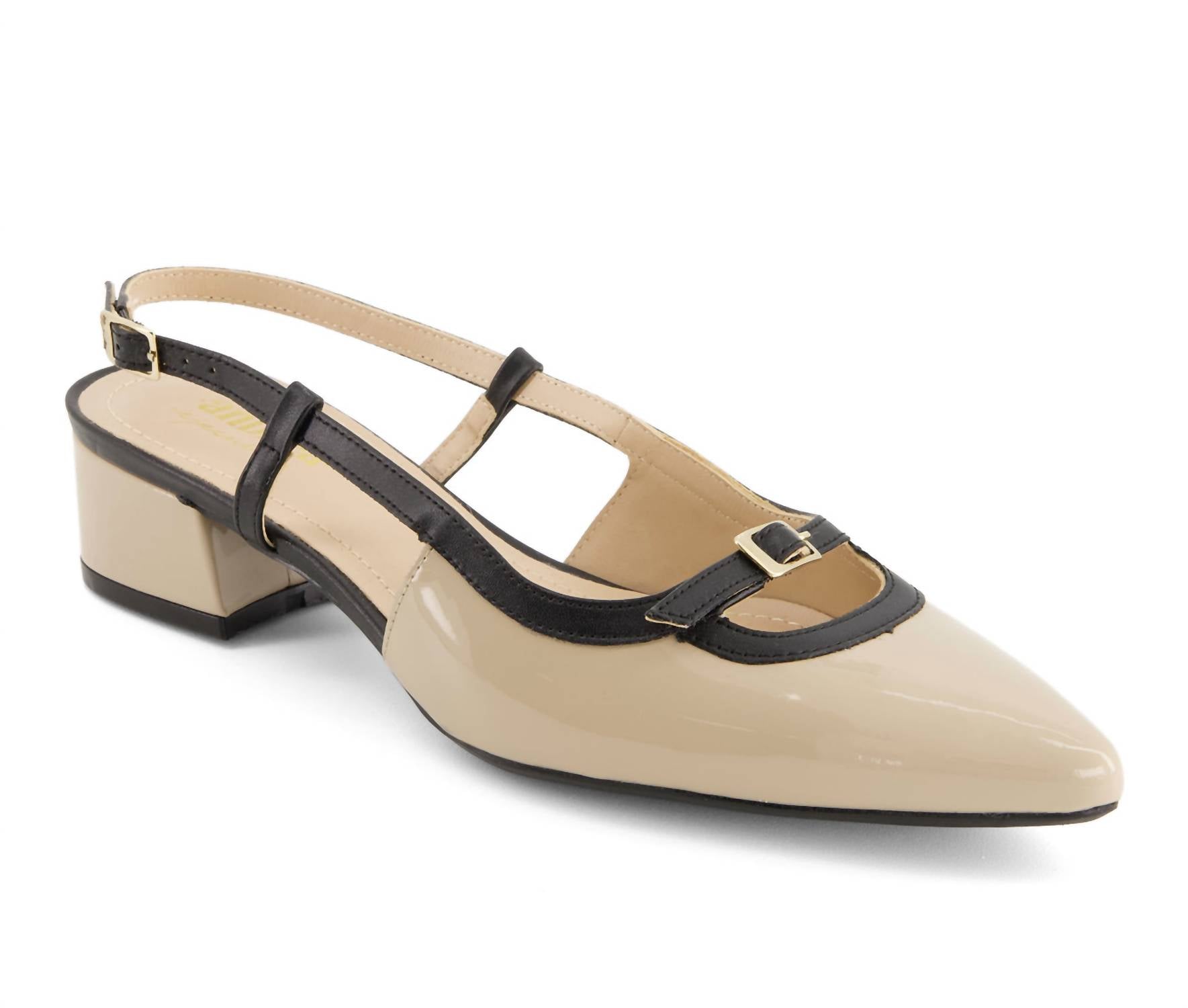 Andrea - Women's Slingback Pointed Toe Low Heel Pumps