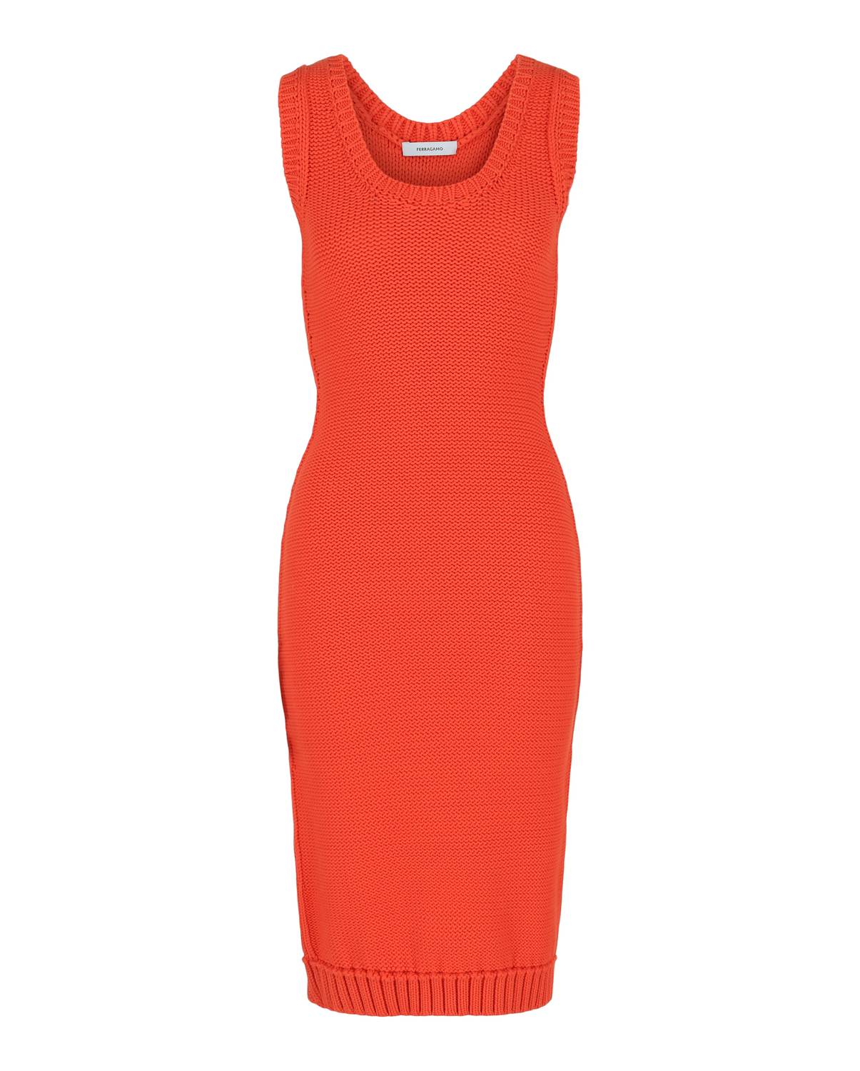 Salvatore Ferragamo - Women's Sleeveless Midi Ribbed Dress