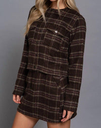 Active Basic - Long Sleeve Plaid Jacket