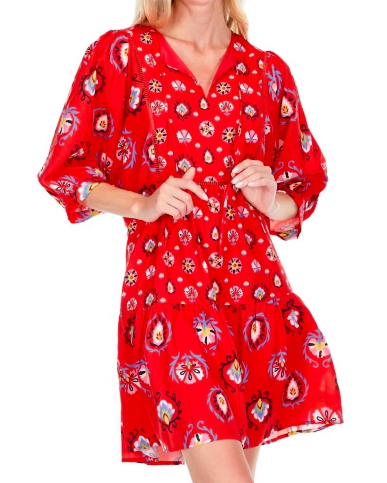 Joy Joy - Front Yoked Tiered Dress
