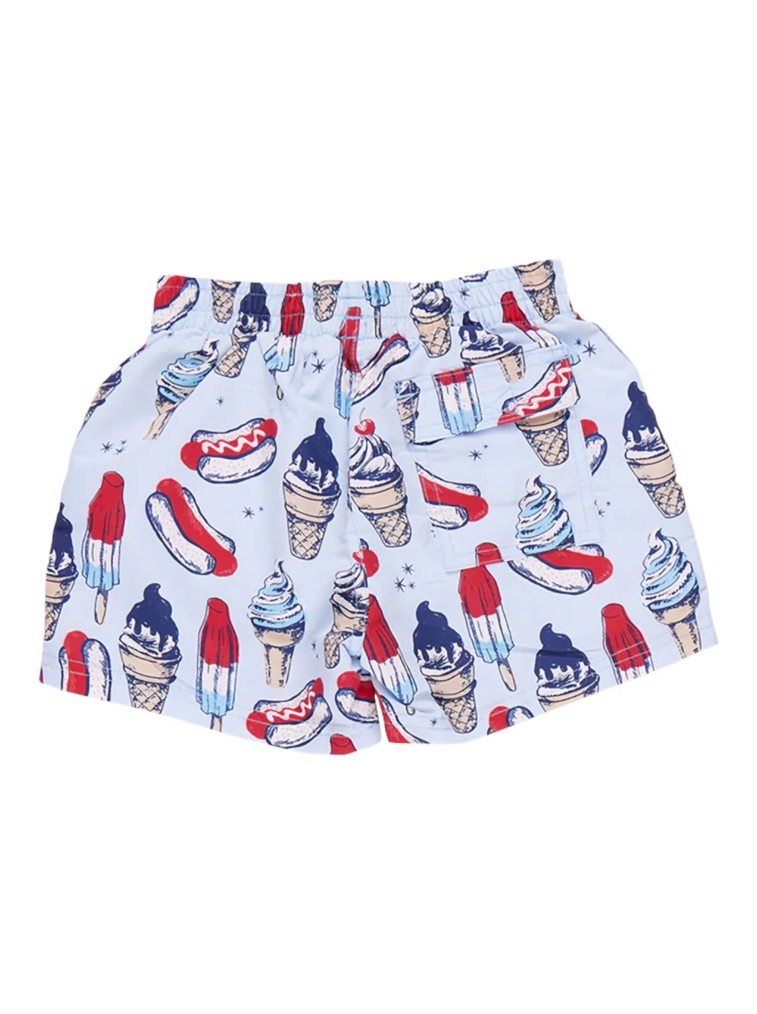Pink Chicken - Boy's Summer Treats Swim Trunks