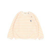 Búho Terry Striped Sweatshirt in light pink - kids' shirt - alternate view