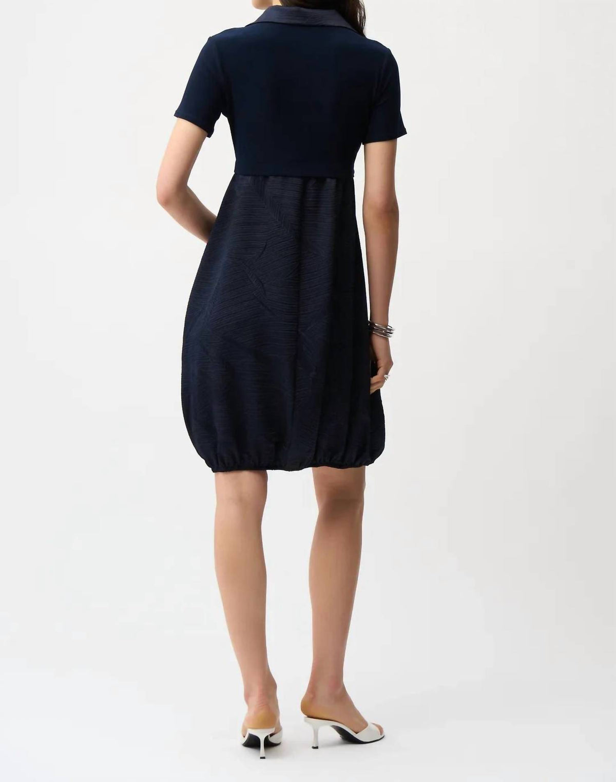 Joseph Ribkoff - Collared Pleated Cocoon Dress