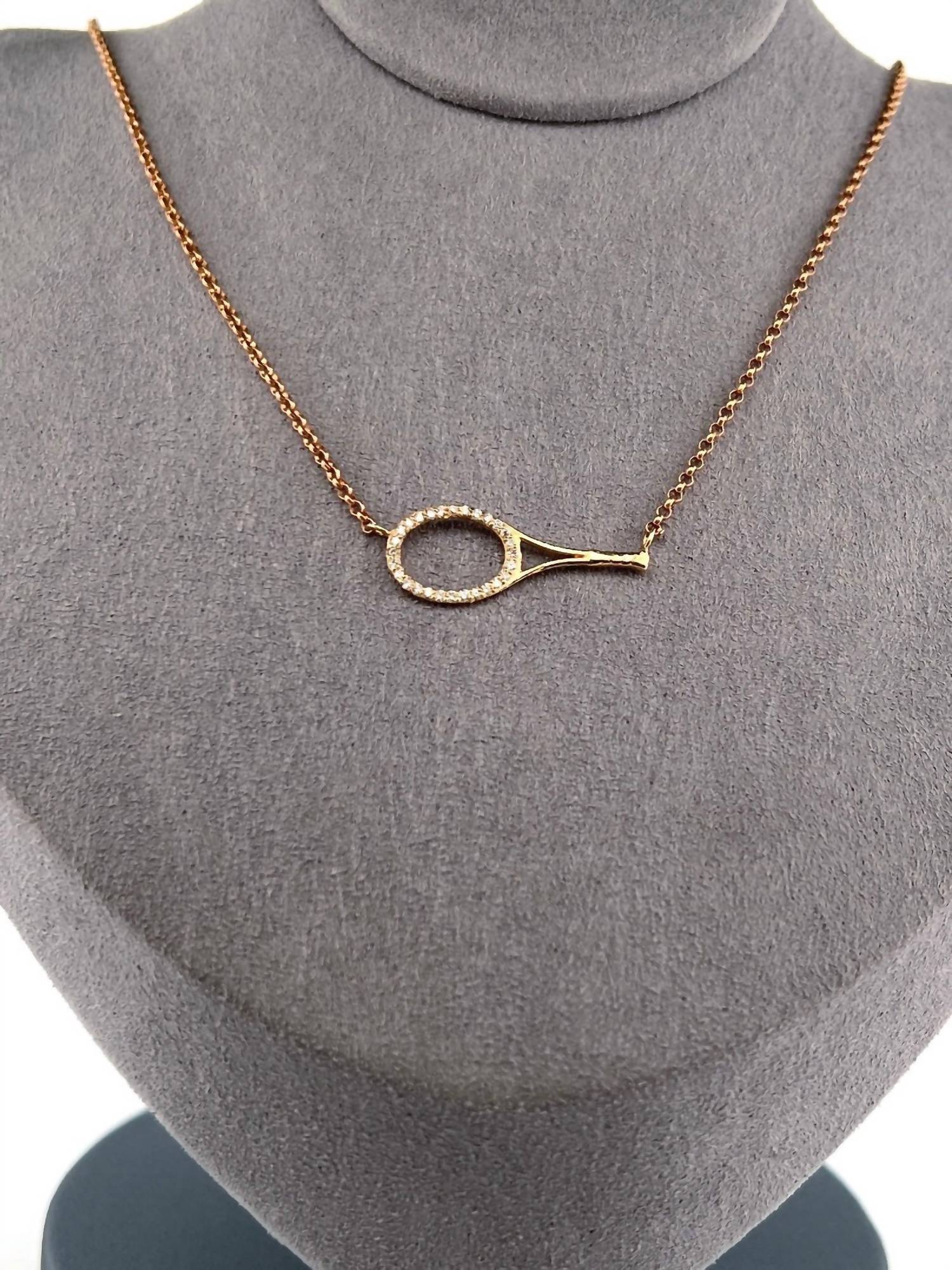 Love Love Tennis - Women's Galore Tennis Racket Necklace