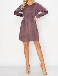 Joh - Aurora Suede Long Sleeve Dress