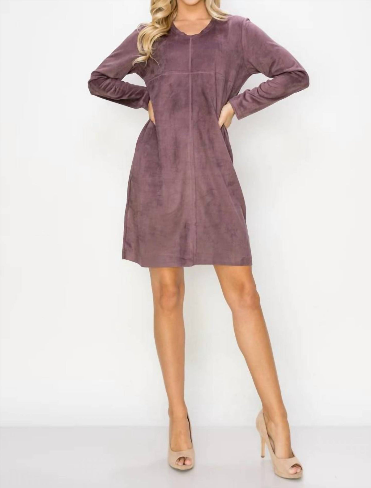 Joh - Aurora Suede Long Sleeve Dress