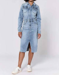 Dear John Denim - Renee Long Sleeve Fitted Denim Dress