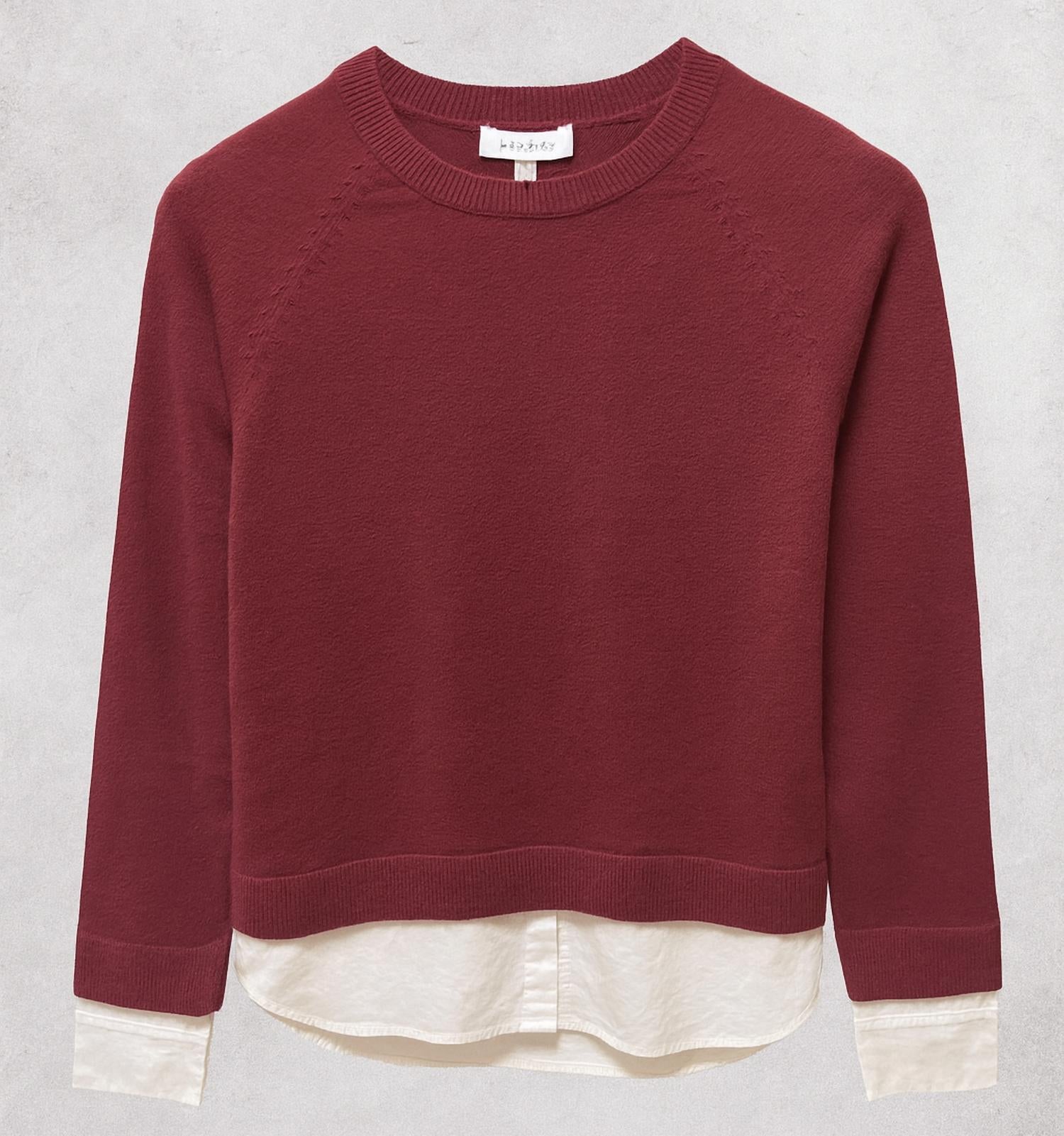 J. Society - Women's Two Fer Bordeaux Sweater