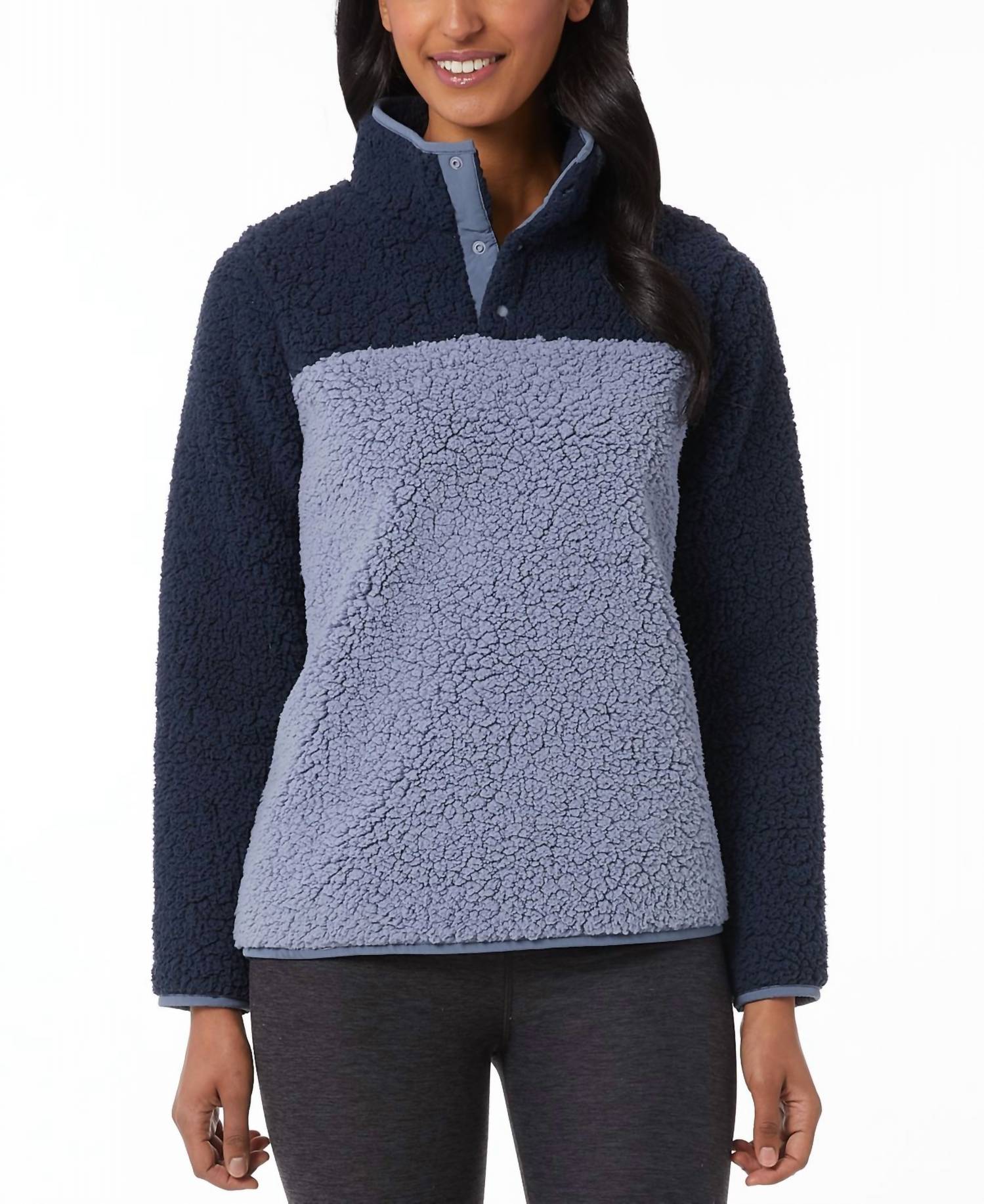 32 Degrees - Activewear Sherpa Mock-Neck Sweatshirt