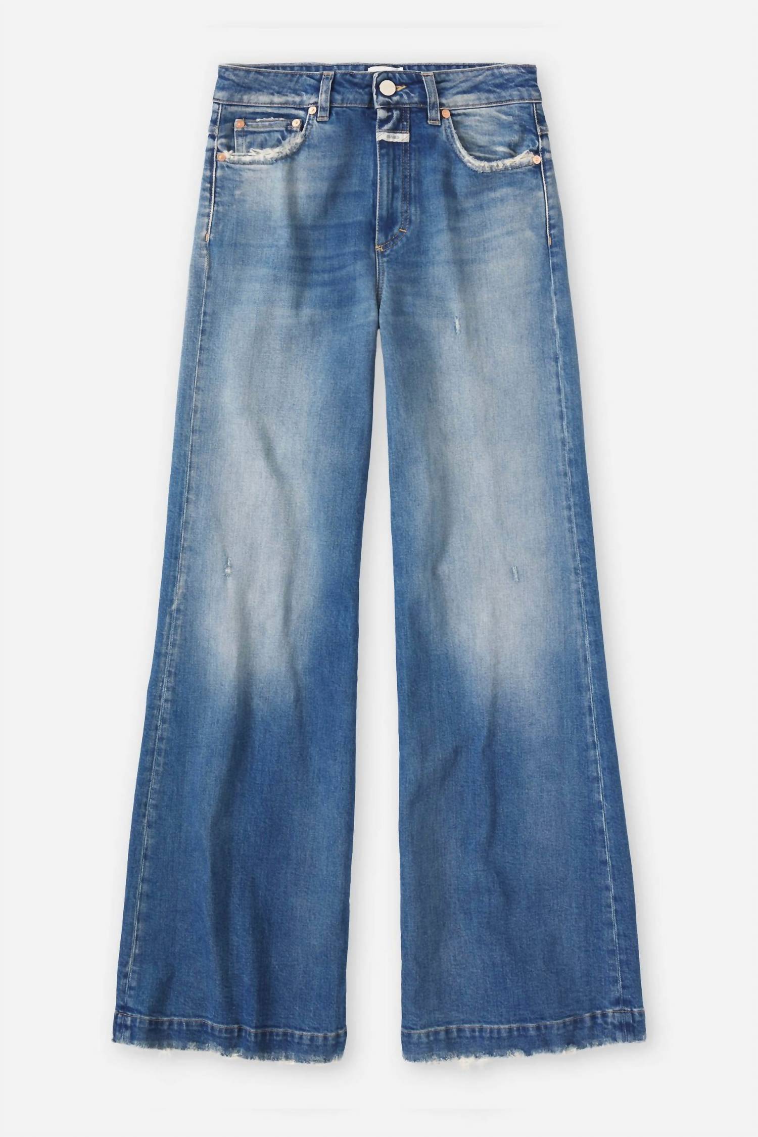 Closed - Glow-up Wide Leg Distressed Jeans