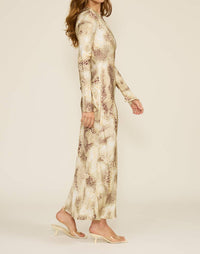 Lucy Paris - Giovanna Animal Print Slip Dress