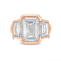 Diana M Jewels - Women's Emerald & Cadilac Lab-Grown Diamond Jewelry Ring (10.00 Ct) - Bold