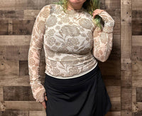 Promesa - Joelle Mesh Floral Print Top