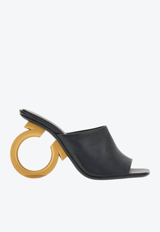 Salvatore Ferragamo - Women's Elina Gancini Heel Leather Mules
