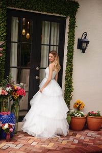 Ava Presley - One Shoulder Tiered Ruffle Ball Dress