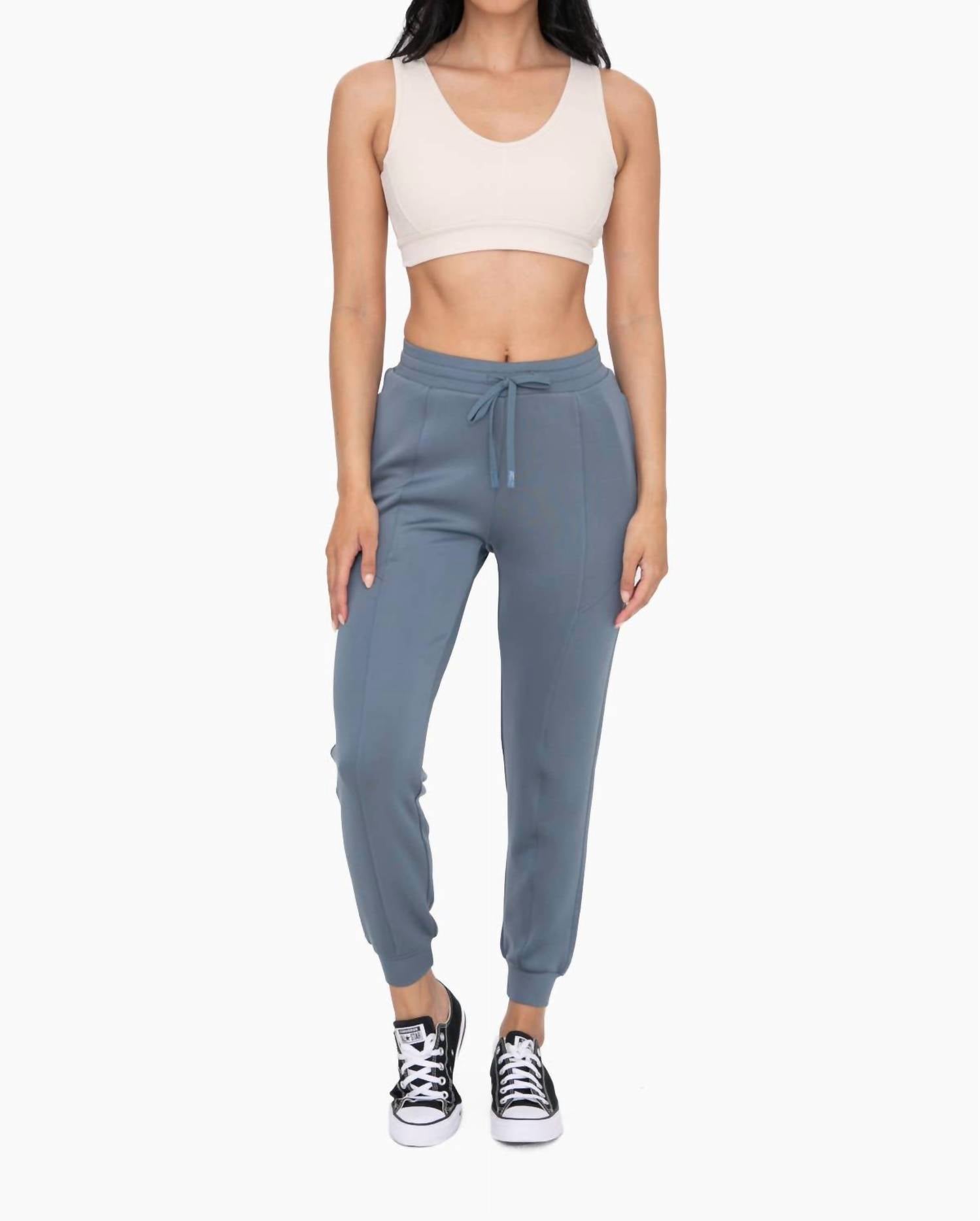 Mono B - Cuffed Joggers with Zippered Pockets