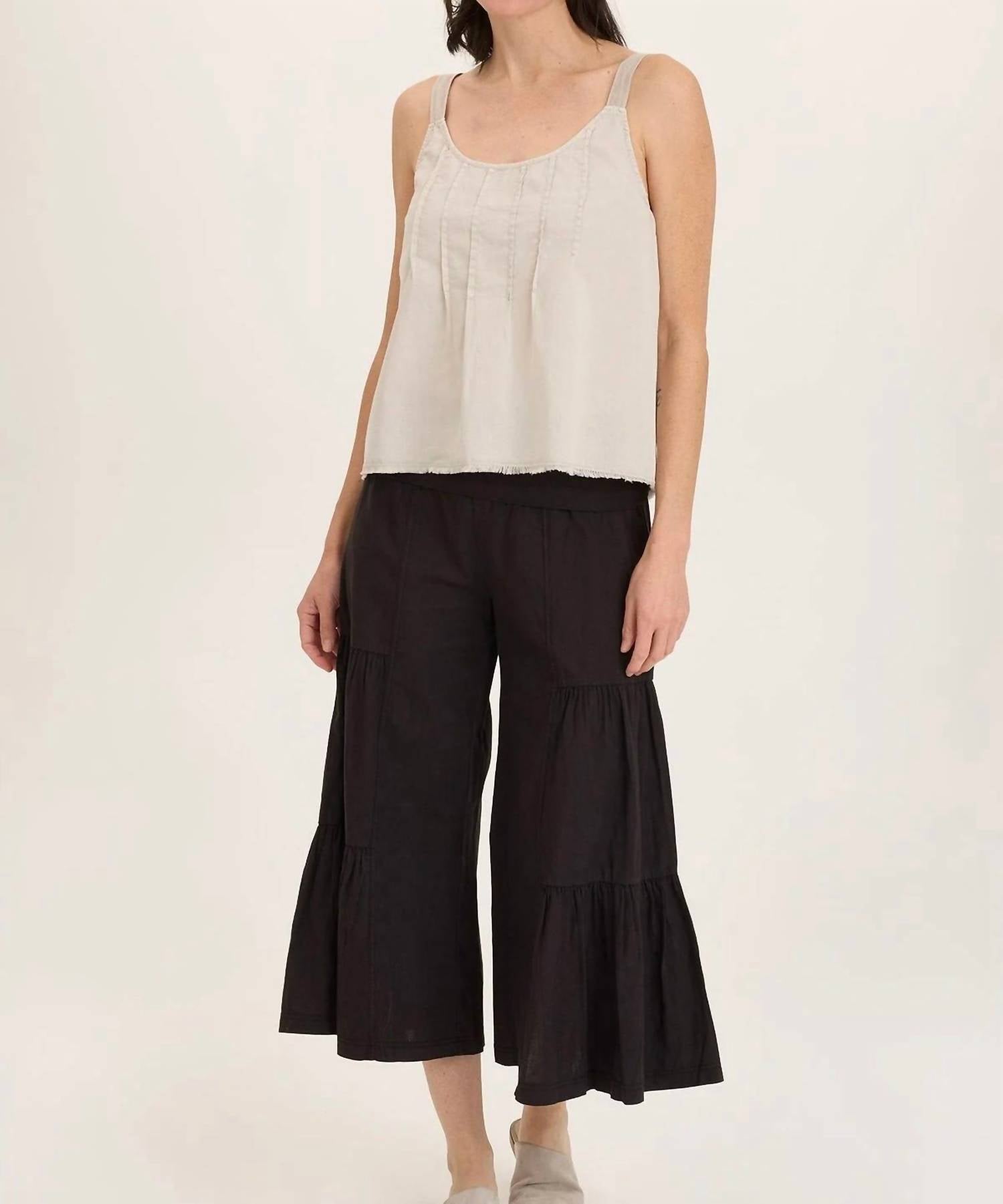 XCVI Shawnee Linen Billowy Tank Top in ripple pigment - women's tank top - view 5