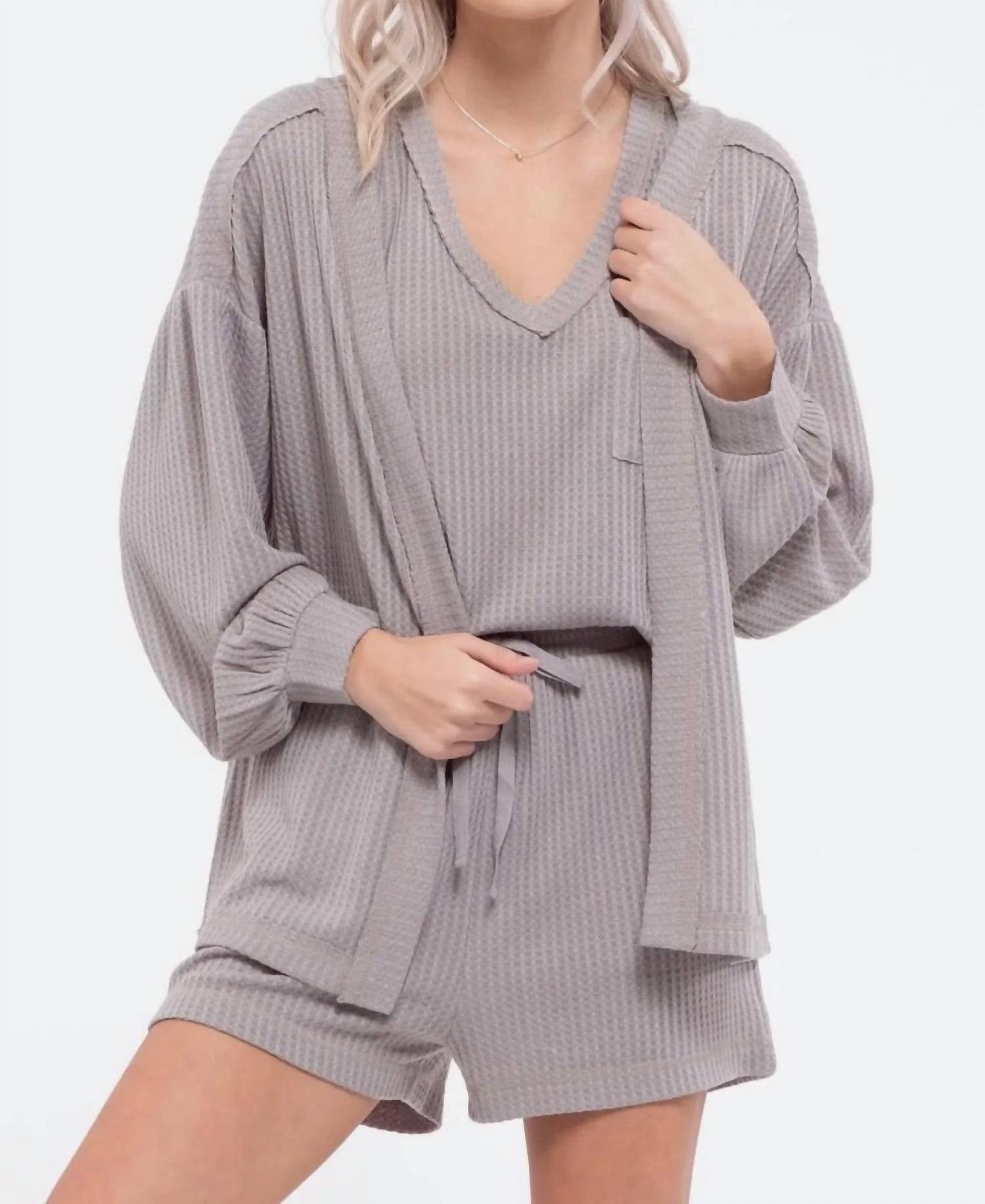 Blu Pepper - Reverse Stitched Open Front Cardigan