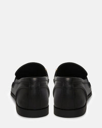 STEVE MADDEN Women's Carrine Leather Loafers in black - women's flats - detail view
