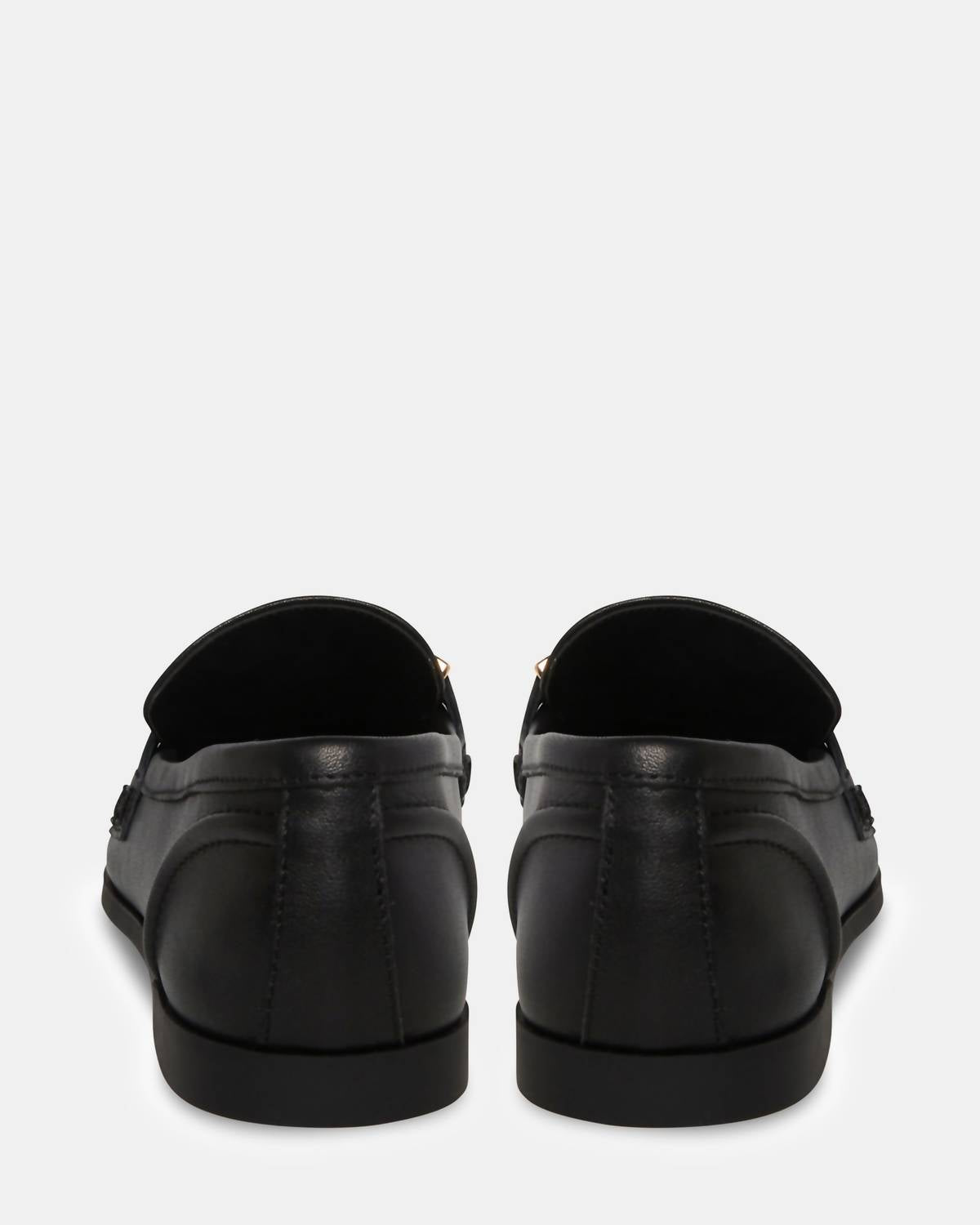 STEVE MADDEN Women's Carrine Leather Loafers in black - women's flats - detail view