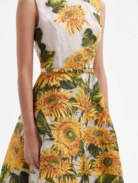 Oscar De La Renta - Sunflower Fil Coupe Cocktail Dress
