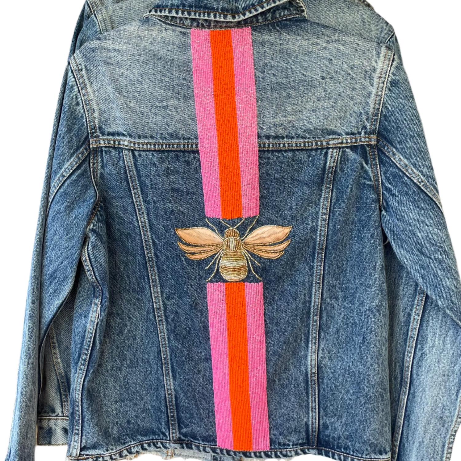 Tiana - Women 3d Bee Denim Jacket