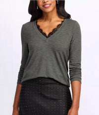 Michael Stars - Bebe Glam Tahoe V with Lace Top