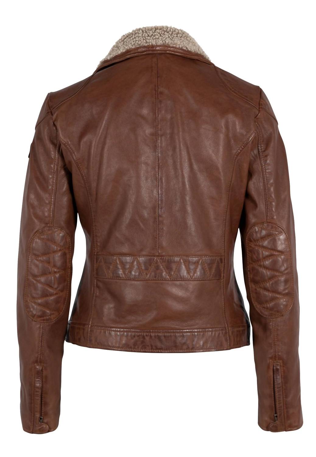Mauritius - Women Jenja Lamb Leather Jacket With Teddy Fur Trim