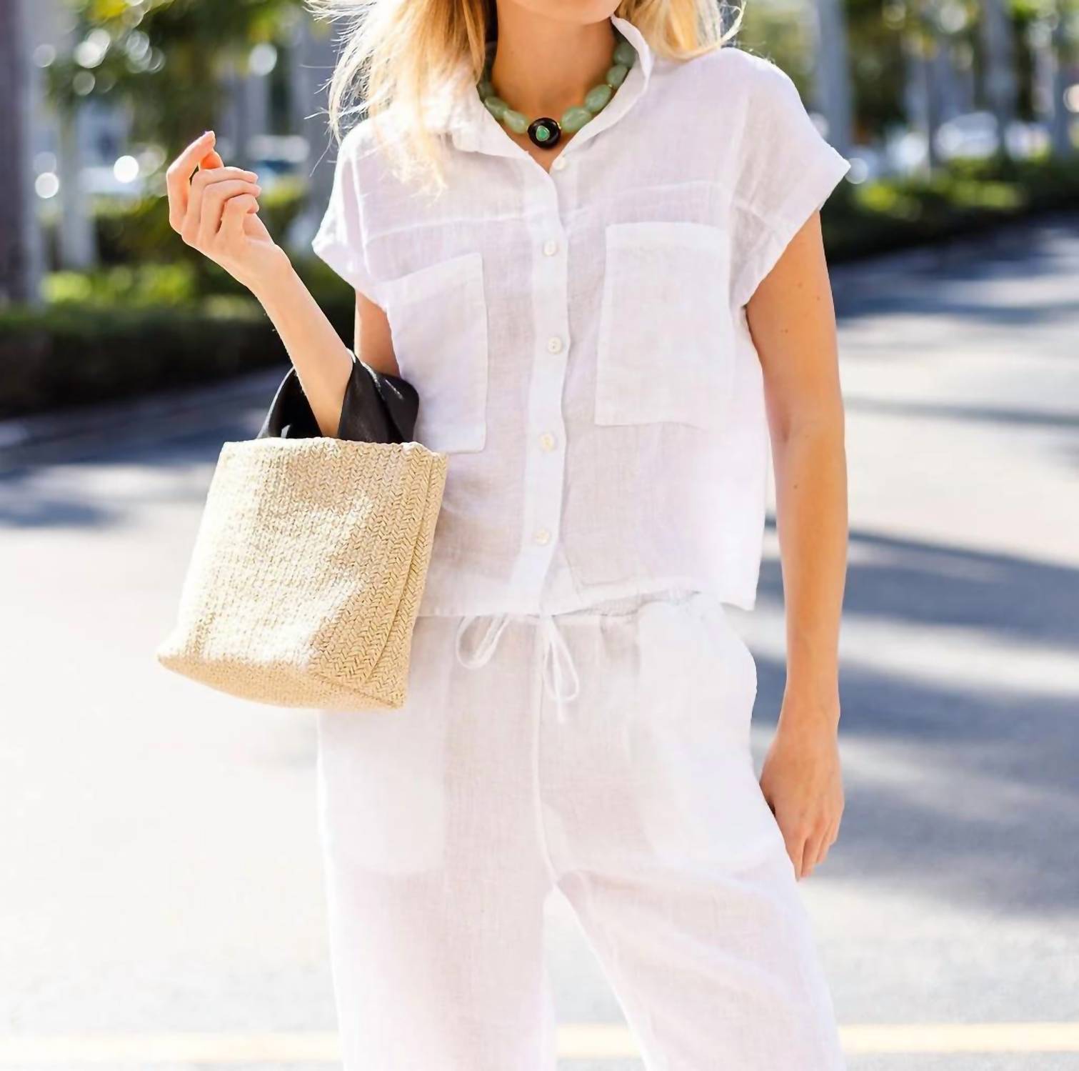 Elliott Lauren - Effie Short Sleeve Linen Shirt