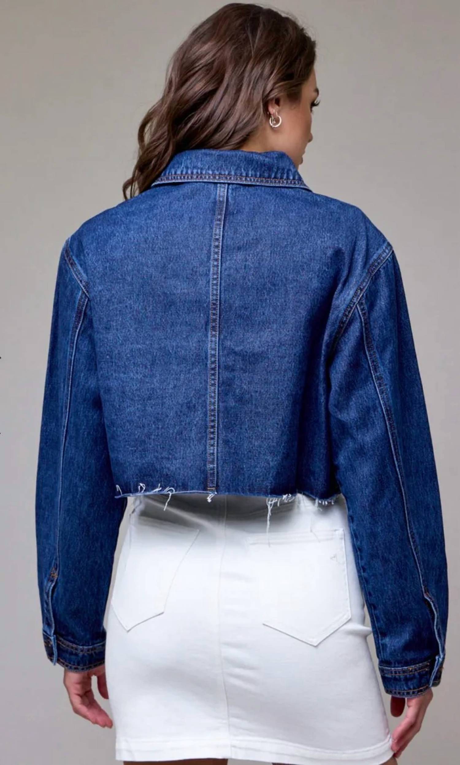 Hidden - Dallas Crop Denim Jacket
