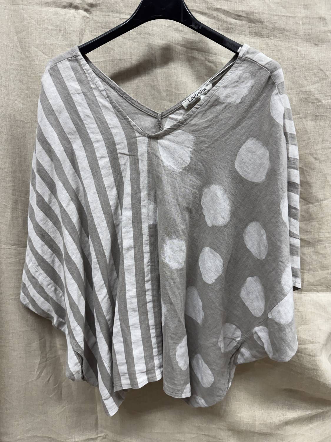 Liabella - Women's Linen Short Sleeves Blouse