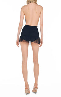 Norma Kamali - Ruffle Halter Mio Mini Dress