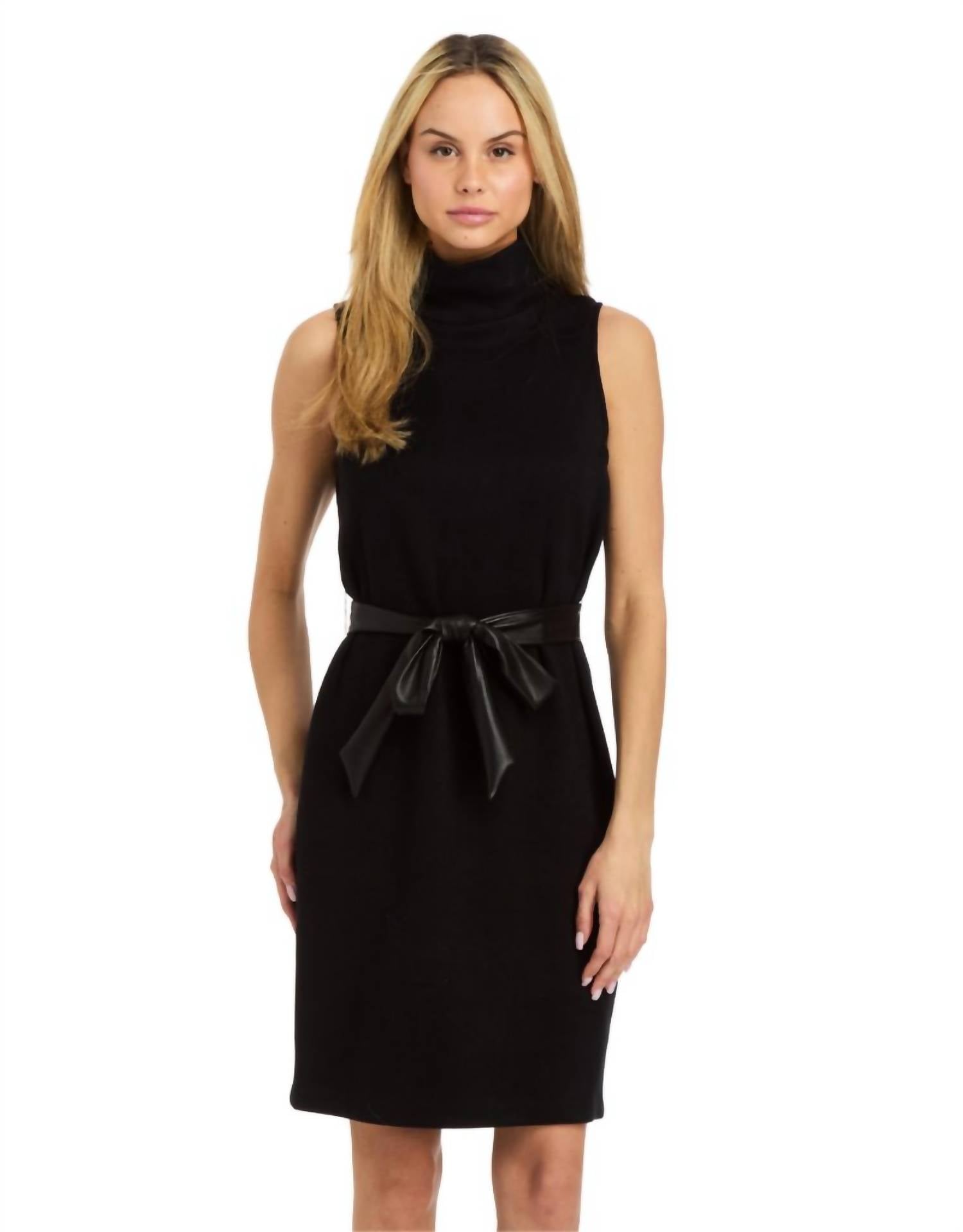 DREW Cosette Double Cashmere Dress in black - women's dress - alternate view