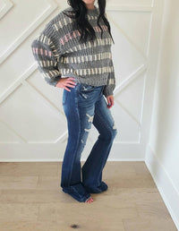 Adora - Puffy Sleeve Chunky Knit Sweater