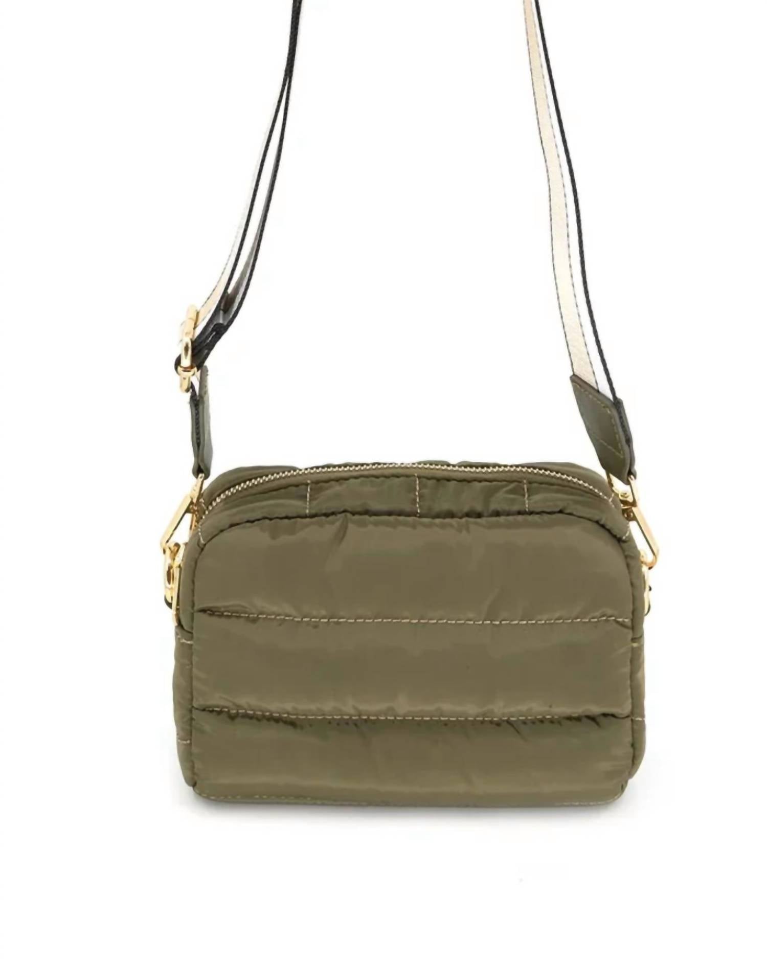BC Handbags Puffer Bag in olive - women's bag - detail view
