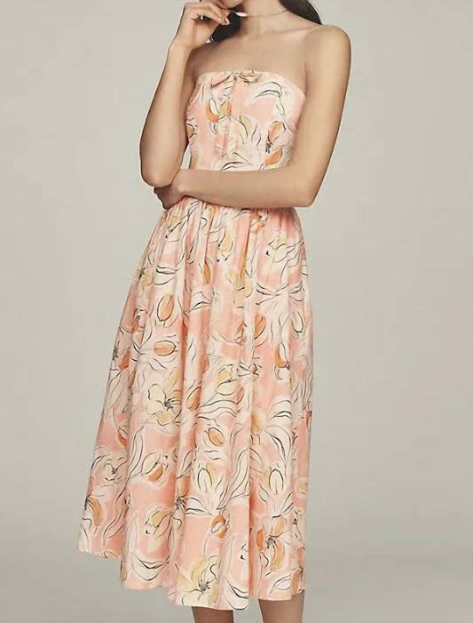 Hutch - Iris Watercolor Tulips Midi Dress