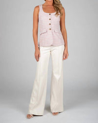 Sincerely Ours Women's Rio Faux Leather Pant in ivory - women's pants