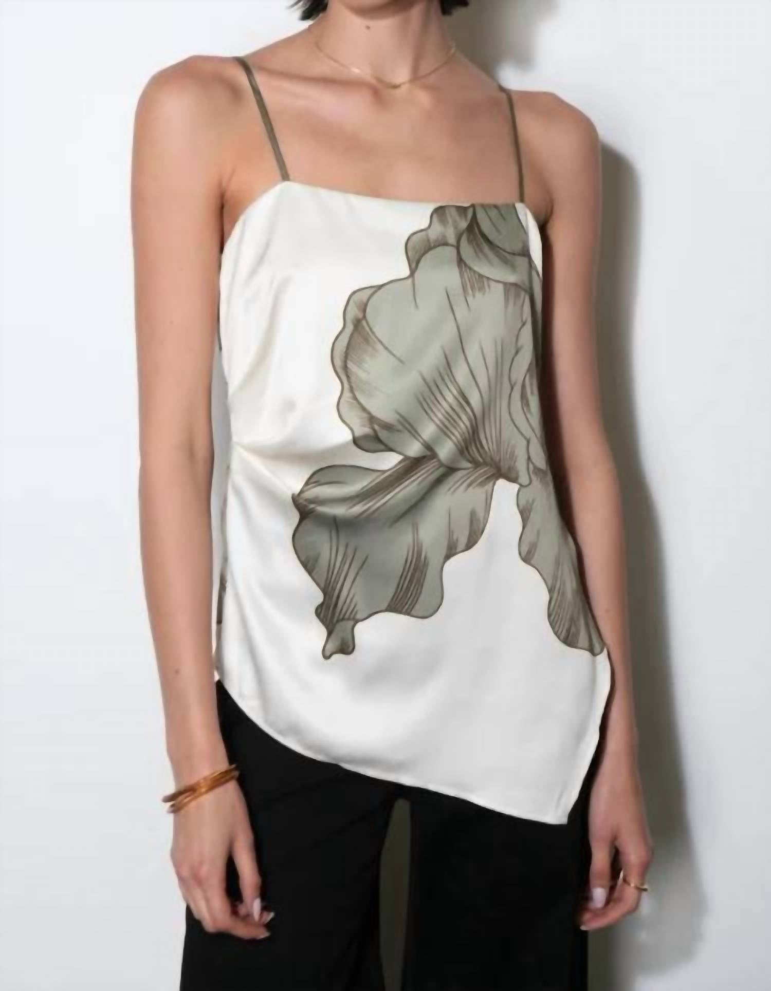 Greylin - Lennon Side Tie Asymmetric Cami Top