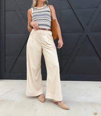 Sage The Label - Women's Foxglove Corduroy Belted Pants