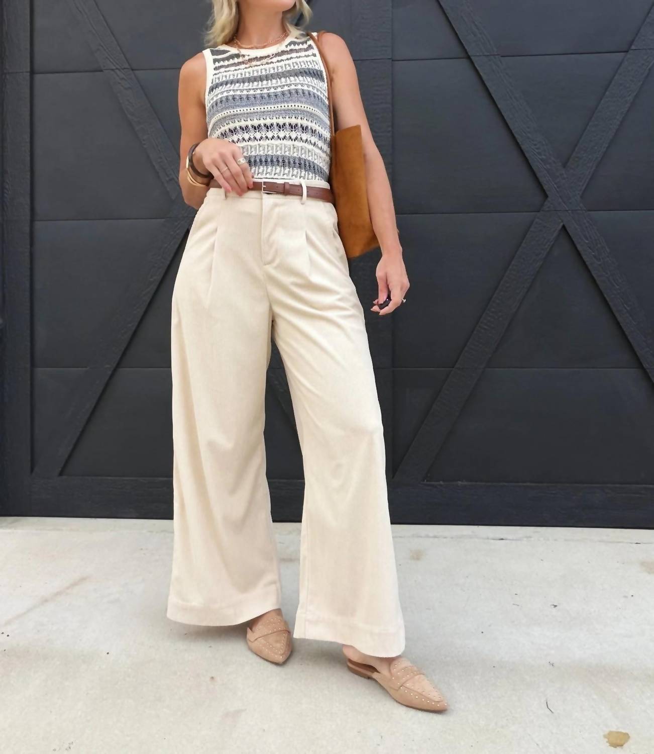 Sage The Label - Women's Foxglove Corduroy Belted Pants