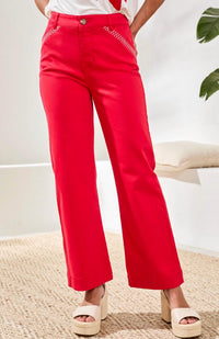Tribal - Ankle Pant With Embroidery