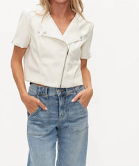 Six/Fifty - Suri Leather Moto Jacket