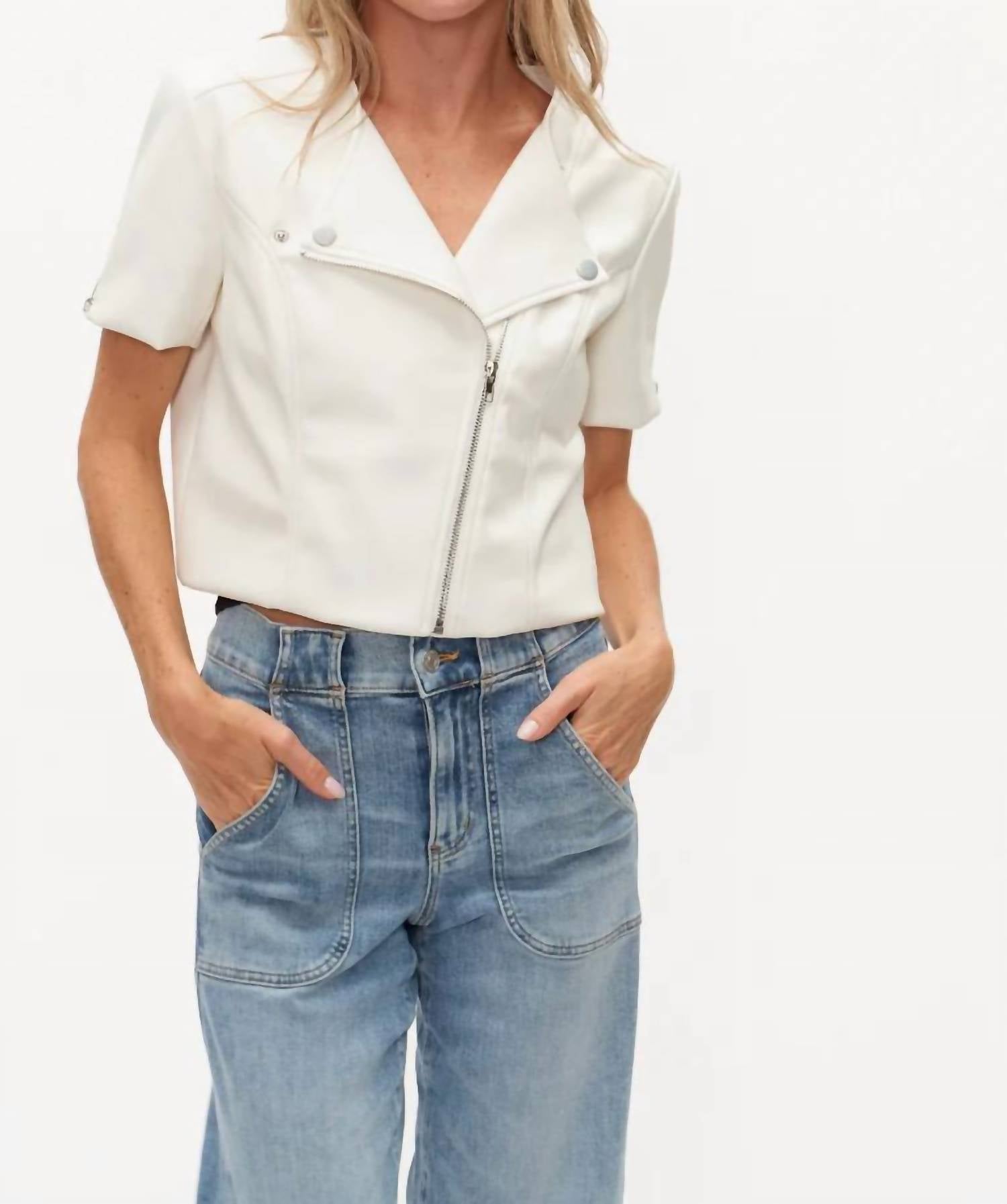Six/Fifty - Suri Leather Moto Jacket