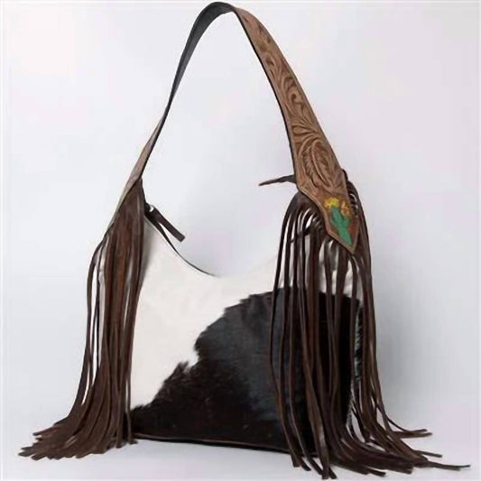 American Darling - Women's Hand Tooled Hair On Hobo Bag