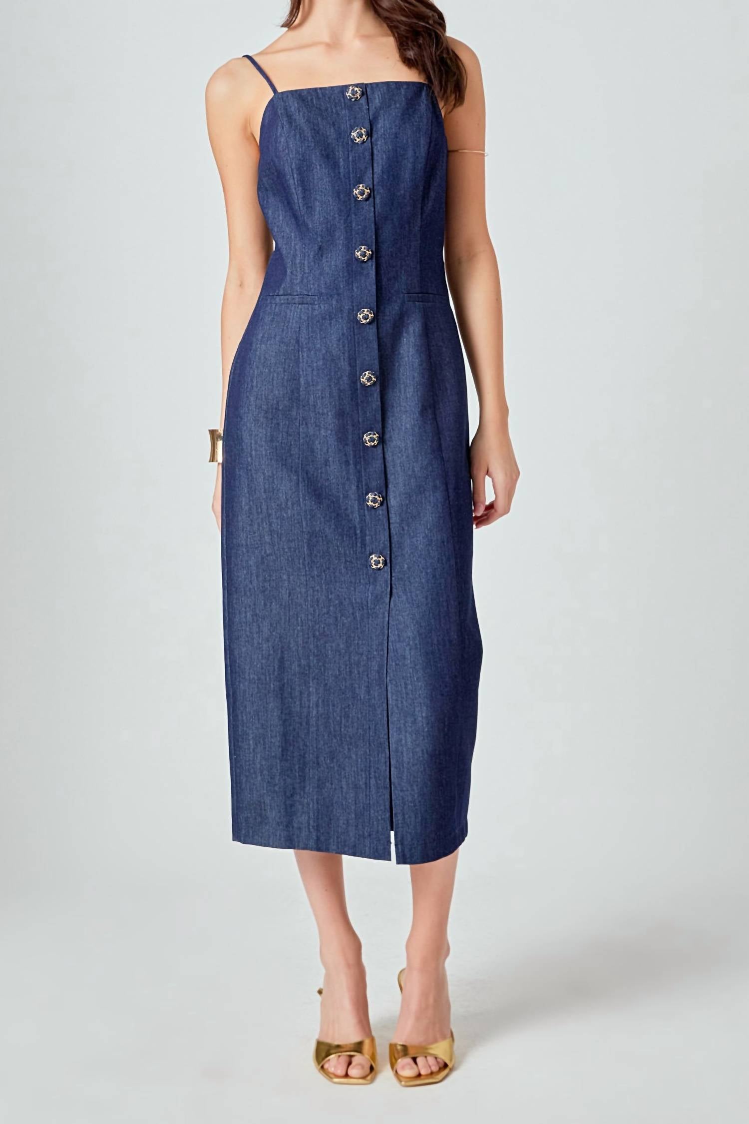 Endless Rose - High Neck Midi Dress